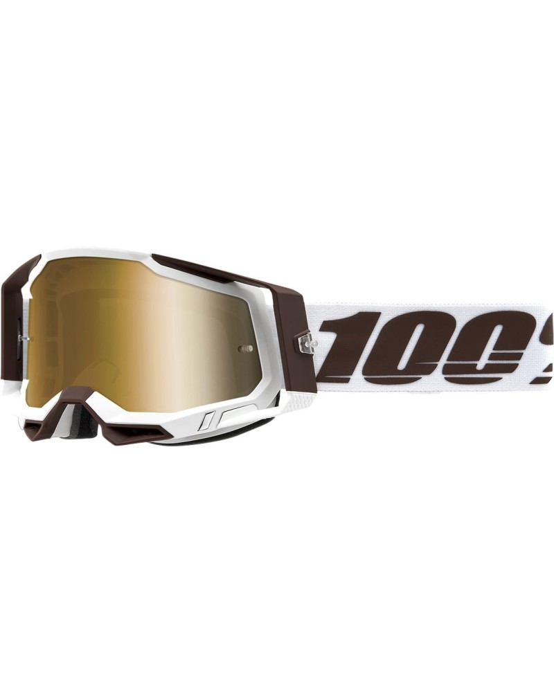 Maschera 100% | racecraft 2 enduro cross marrone bianco