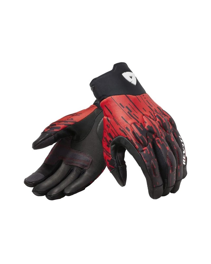 Revit | Short, light and comfortable urban gloves - Spectrum Black-Neon Red