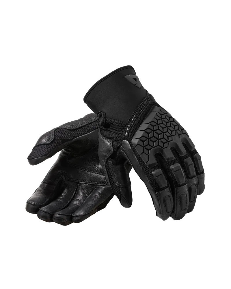 Rev'it | DIRT Series ventilated off-road gloves in mixed leather / fabric - Caliber Black