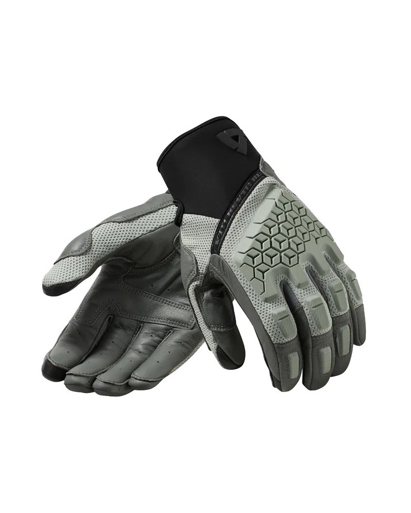 Rev'it | DIRT Series ventilated off-road gloves in mixed leather / fabric - Caliber Medium Gray