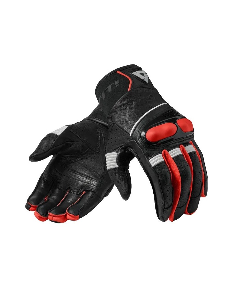 Revit | Men's sports gloves with short cuff - Hyperion Black-Neon Red
