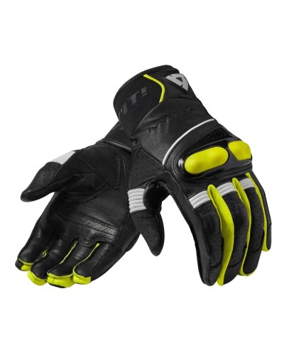 Revit | Men's sports gloves with short cuff - Hyperion Black-Neon Yellow