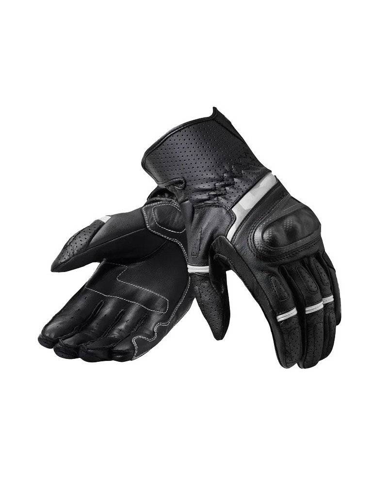 Rev'it | Chevron 3 full leather short gloves - Black-White