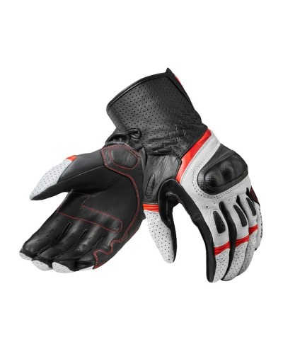 Rev'it | Chevron 3 full leather short gloves - White-Red
