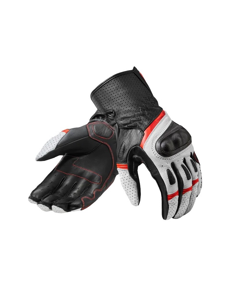 Rev'it | Chevron 3 full leather short gloves - White-Red