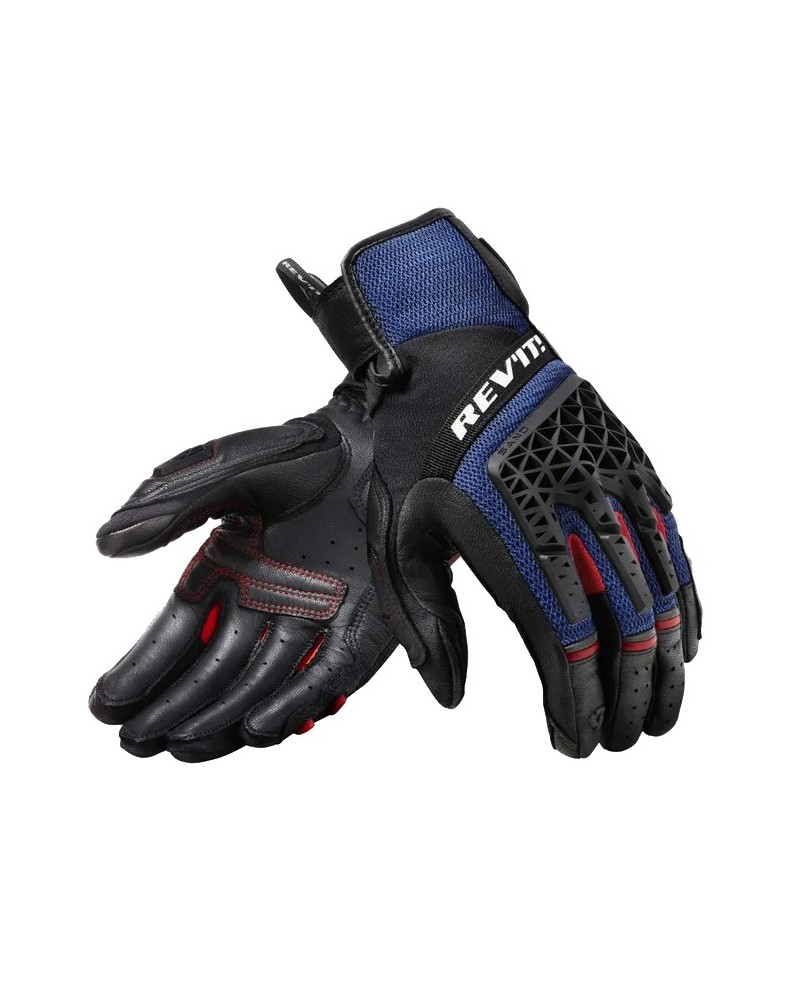 Rev'it | Lightweight comfortable and ventilated adventure gloves Sand 4 - Black-Blue